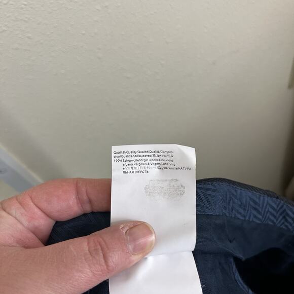 Hugo Boss C-Shark1 100% Wool Dress Pants Mens US 34R Black - Picture 6 of 6